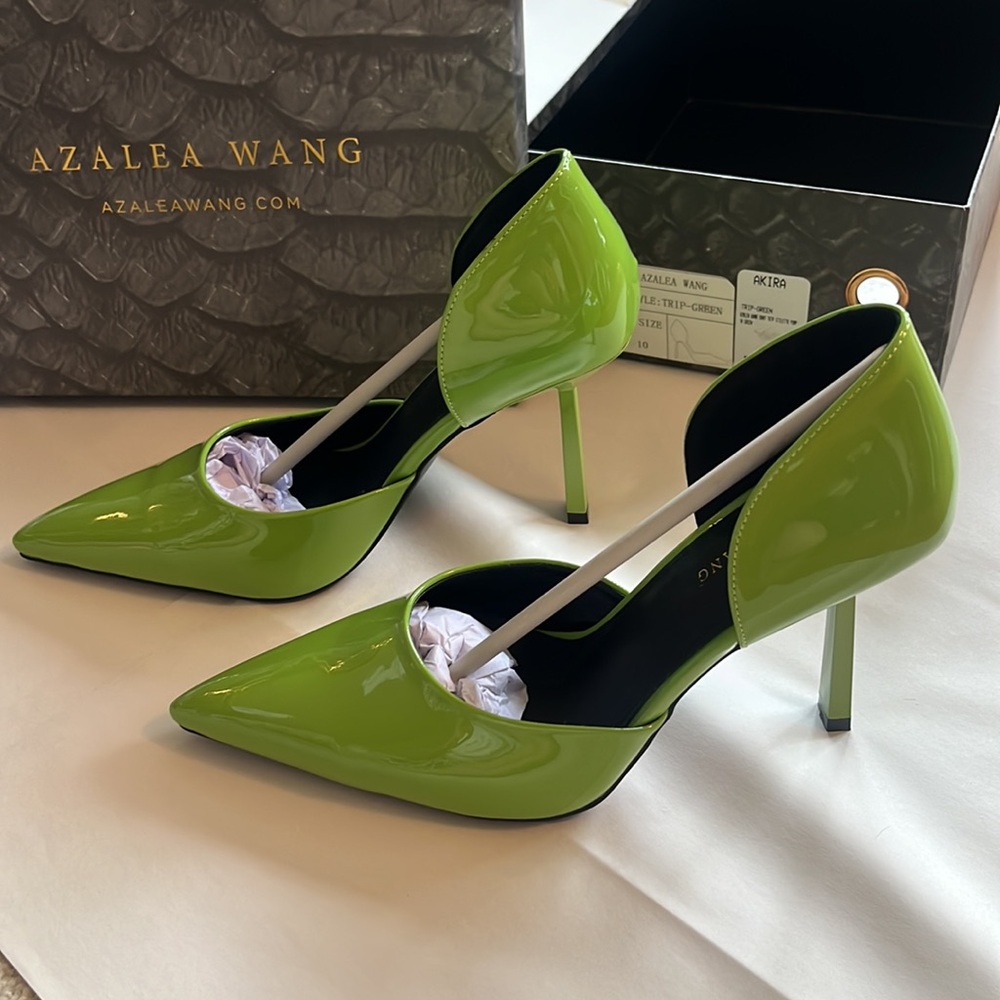 AZALEA WANG DONT TRIP STILETTO PUMP IN GREEN